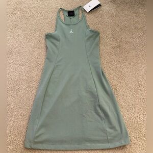 NWT NIKE JORDAN sage green slim knit dress
